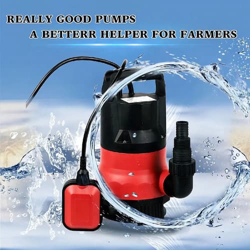 Bomba Sumergible Gaccoa 1hp 750w Drenaje Agua Sucia Caudal 12500l Rojo