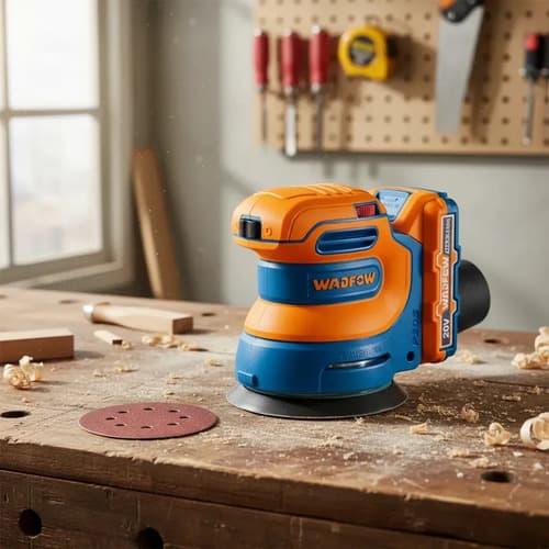 Lijadora Roto Orbital Brushless Wadfow Wrap5030 Color Azul Frecuencia 50hz 60hz