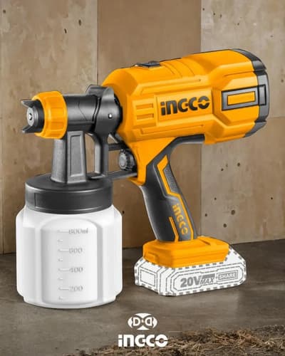 Pistola Pintar P20s A Bateria Ingco Csgli2003 Naranja