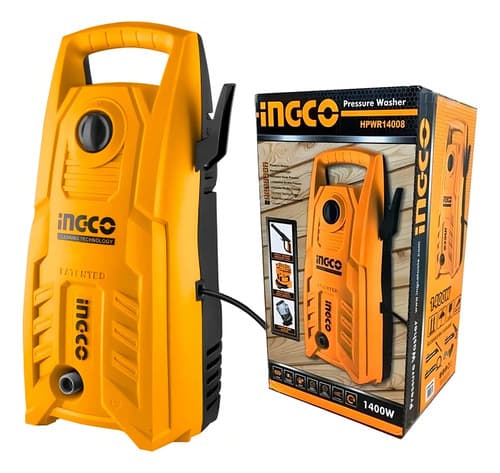 Hidrolavadora 130 Bar 1400w Hpwr14008 Ingco 5.5l/min Naranja