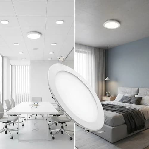 Plafón Led Embutido Dense 12w 6000k Luz Fría Aluminio Techo