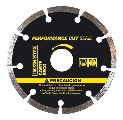Disco Diamantado Segmentado Corte Seco 115 Mm Crossmaster 99 Negro