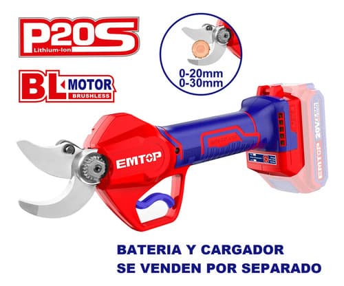 Tijera De Poda A Bateria 20v S/bat Rojo