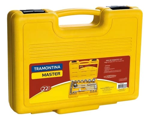 Juego Dados 22 Piezas Encastre 1/2'' Tramontina Master - Fc