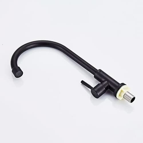 Monocomando Grifo Canilla Mesada Cocina Negro Agua Fria Negr Negro Mate