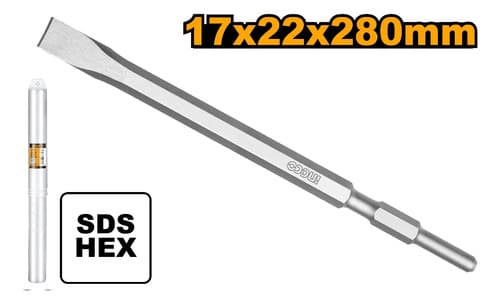 Ff Punta Cincel 22mm Para Demoledor Hexagonal 17mm Ingco