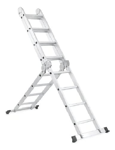 Escalera Andamio Equus De Aluminio Multifunción 4.7m H Y T Color Gris