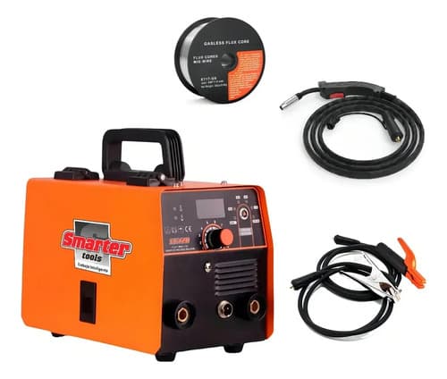 Soldadora Mig Flux Inverter Mma Tig 120a Smarter Fx120 Pro Color Naranja Claro