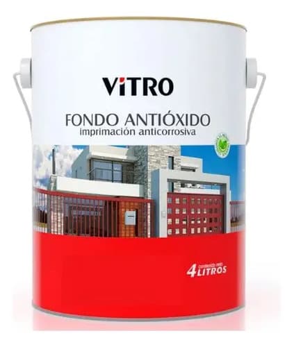 Fondo Antioxido Sintetico Vitro Color 4 Litros Gris Mate