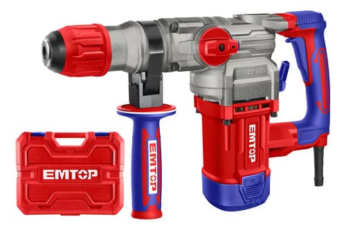 Rotomartillo 1050w Sds Plus 26mm 4.5 Joules Emtop Erhrp1052 Rojo 60hz