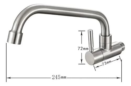 Canilla Grifo Acero Inox Alimentacion Simple - Agua Fria
