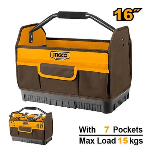 Bolso Industrial Portaherramientas C/ Manilla Ingco Htbgl04 Amarillo
