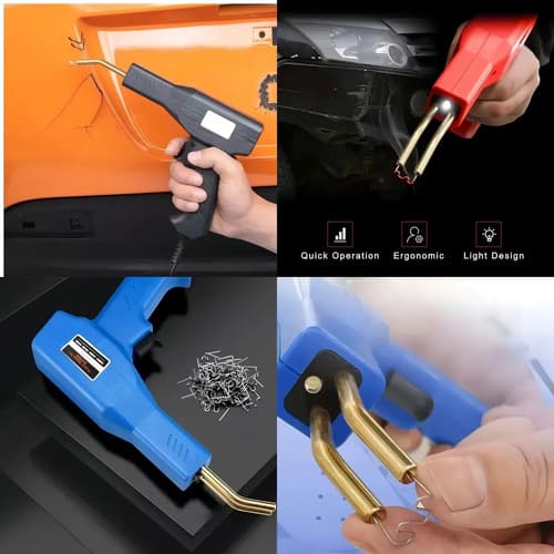 Soldadora De Plastico Grapadora Maquina Para Soldar Grapa Color Negro