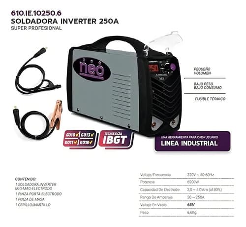 Soldadora Inverter Neo Ie 10250/6/ Fama Color Gris Frecuencia 50hz Gris/negro