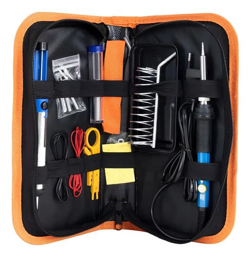 Kit Estaño Soldador 60w Temperatura Ajustabable Azul