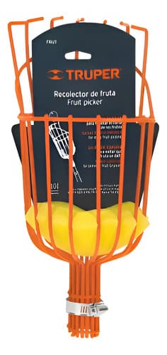 Recolector De Fruta Sin Mango, Polietileno, Truper 14338 Naranja