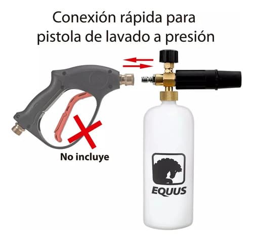 Dispensador Aplicador De Espuma Para Hidrolavadora Equus Blanco