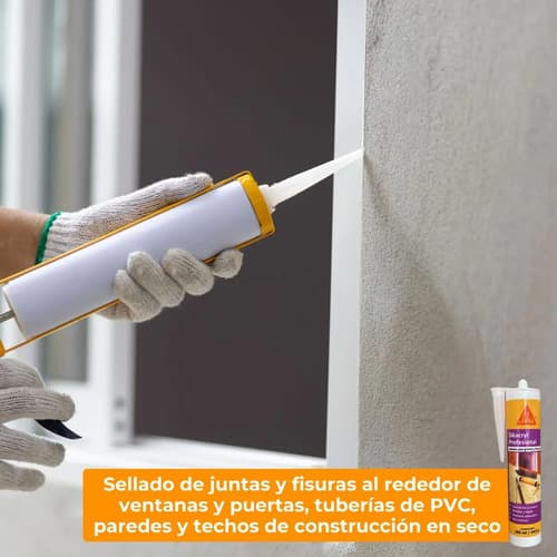 Sellador Sikacryl Profesional Grietas Cartucho X 280ml Sika