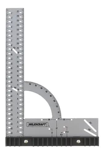 Escuadra De Precisión 300mm Carpintero Métrica Milescraft Plateado