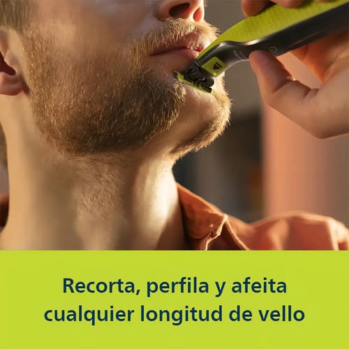 Afeitadora Philips Oneblade Seco Humedo Qp2724 Color Negro