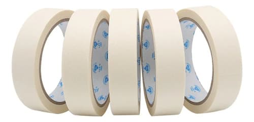 Cinta De Papel Enmascarar P/pintor 48mm X 50m Pack X18u Crema Liso