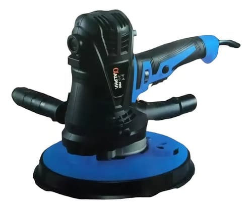 Lijadora De Yeso Pared Alpha Pro 1280w Negro Azul Con Regula Negro Y Azul