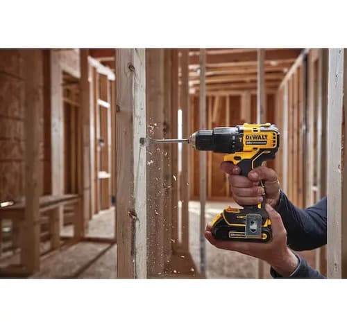 Taladro Percutor Atornillador Inalámbrico De 25.4mm Dewalt Dcd709b + Accesorio 60 Amarillo