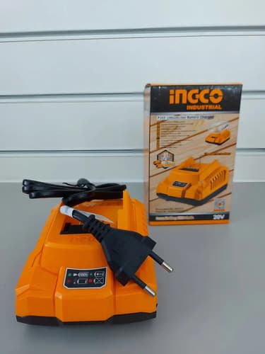Pulidora Rotoorbital Ingco 20v P20s Ingco Sin Escobillas Con Batería Naranja