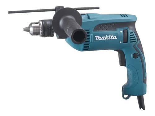 Taladro Percutor Atornillador Eléctrico De 13mm Makita Hp1640k 760w + Accesorio Con Maletín De Transporte Turquesa