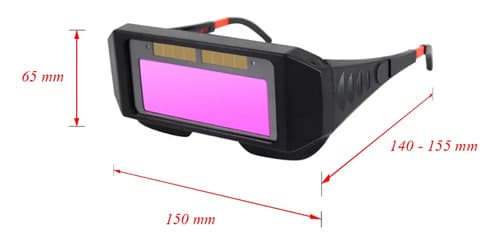 Lente Para Soldar Fotosensible Apx Negra Con Energía Solar Negro