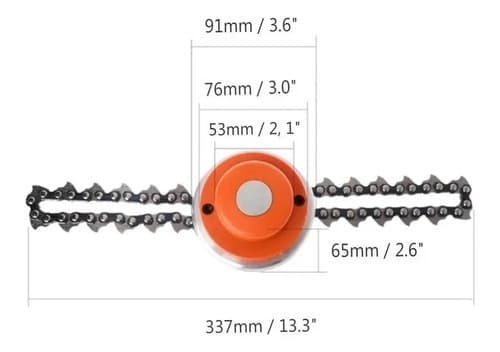 Carrete Recortador Con Cadena Para Desbrozadora Negro
