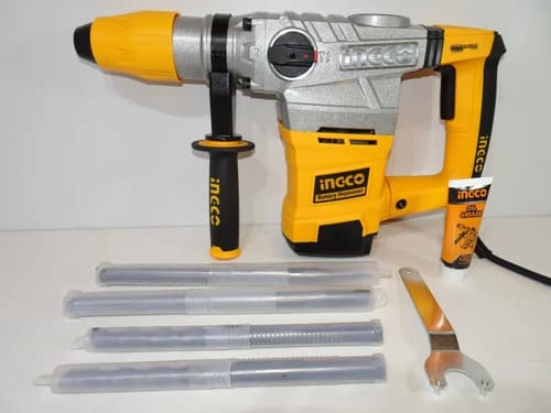 Rotomartillo Ingco Rh16008 1600w 385 Bpm 8 Joule Sds Max Ma Amarillo 50 Hz/60 Hz