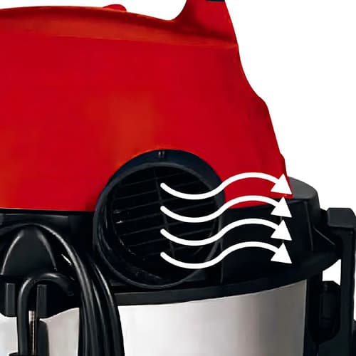 Aspiradora Industrial Einhell Expert Tc-vc 1820 S De Tambor 20 L Para Líquidos Y Sólidos Rojo/plata