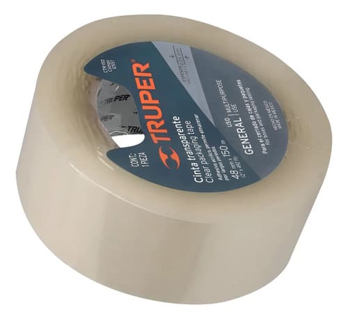 Cinta Transparente Tape Empaque 48mm X 150 M Truper 12557