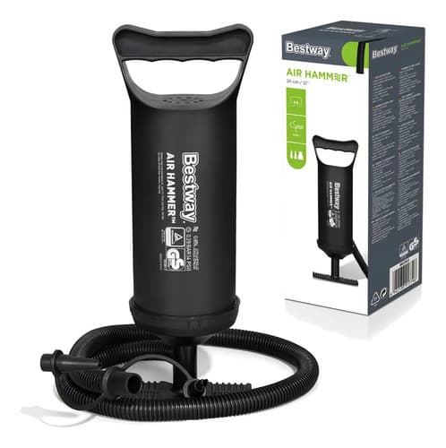 Inflador Manual Portátil Bestway 62002 Para Camping, Doméstico, Hogar Color Negro 4psi