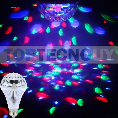 Lampara Led Rgb Colores Giratoria Discoteca Fiestas E27 3w ® Multicolor