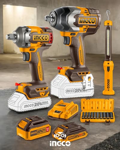 Combo 2 Llave De Impacto+linterna+2 Bat Y Mas Cosli2411 -smf Color Naranja Claro Frecuencia 50/60hz