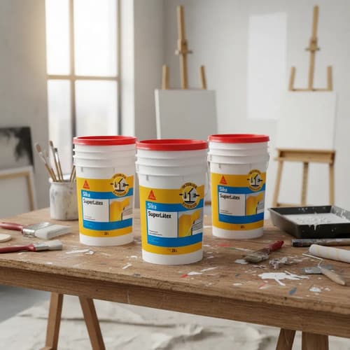 Pintura Lavable Antihongo Superlatex Sika Blanco 20+20+20 Blanco Mate
