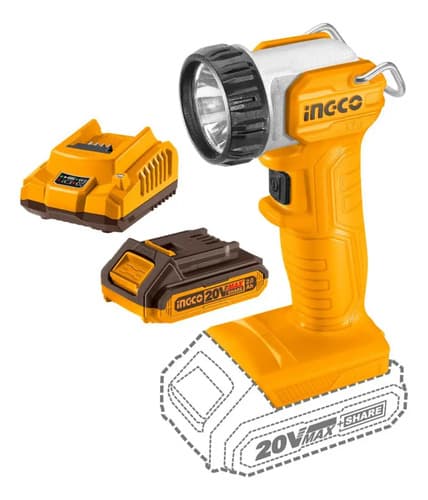 Linterna Led Inalámbrica 20v Bateria Amarillo