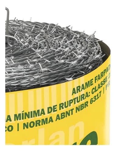 Alambre De Púas Morlan 500m Plateado Para Construcción Modelo 1078