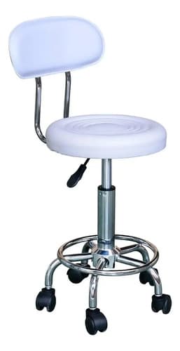 Asiento Para Cajera - Blanco Cuerina