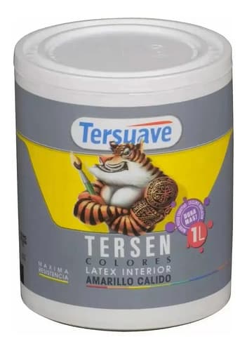 Pintura Látex Tersuave Tersen Colores 1l Interior Color Amarillo Cálido