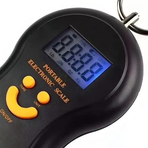 Báscula Digital Tomate 50kg Con Gancho Y Función Tara Para Viaje Y Pesca