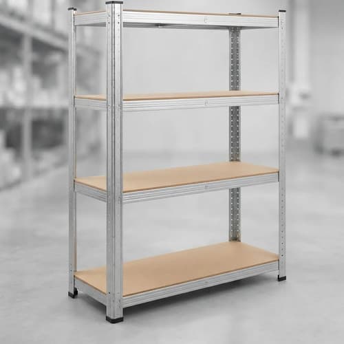 Gondola Estanteria 5 Niveles 1800x900x400mm Wts1a94 Wadfow Plateado