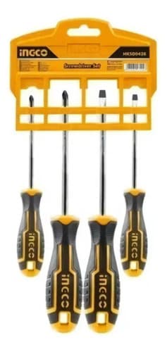 Juego Destornilladores 4pcs Paleta Y Cruz Ingco Hksd0428