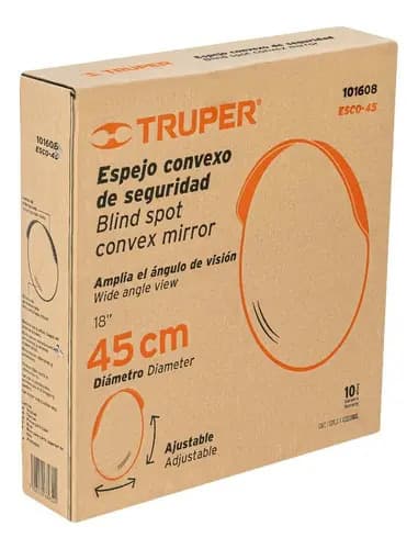 Espejo Convexo Concavo 45cm Seguridad Esquinas Bodega Truper