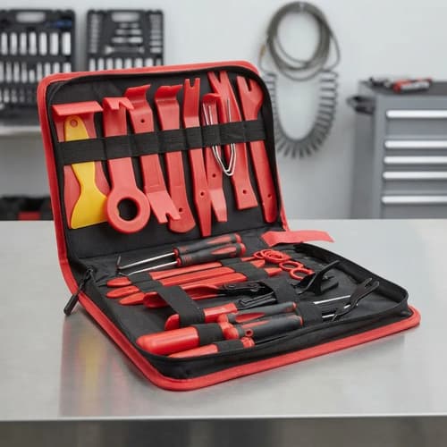 Set De Herramientas Para Remover Molduras Equus 38 Piezas Rojo
