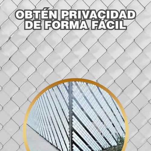 Cinta Cubre Cerco Rejas Premium Rollo Incluye Clips Colores Blanco