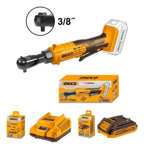 Llave Crique 20v Bateria P20s Ingco Cdrli206015 Naranja Claro