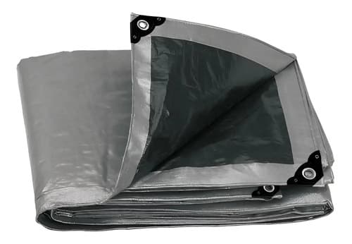 Lona Reforzada, 6 X 6 M, Gris Alta Resistencia A Uv